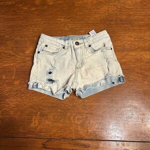 Lucky Brand Light Blue Distressed Kids Shorts size 7